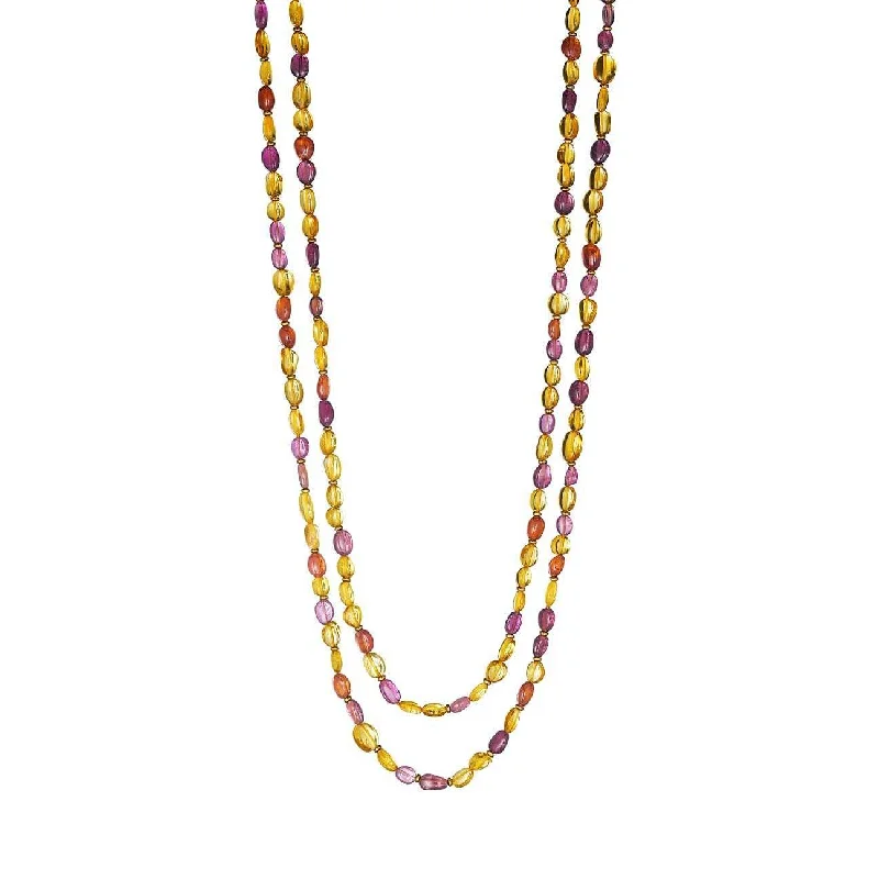 Exclusive Jewelry Sale – Sparkle For Less 60 Inch Citrine Bead Necklace