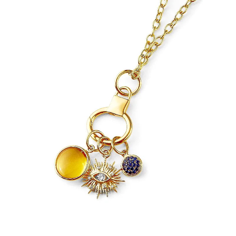 Eco-Friendly Sustainable Jewelry For Conscious Buyers Evil Eye Chakra Charm Necklace