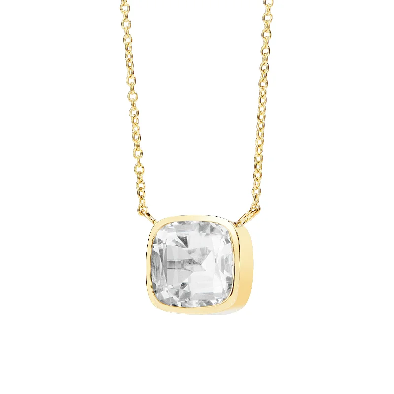Shop Stylish Jewelry Now And Save Big Cushion Bezel Necklace