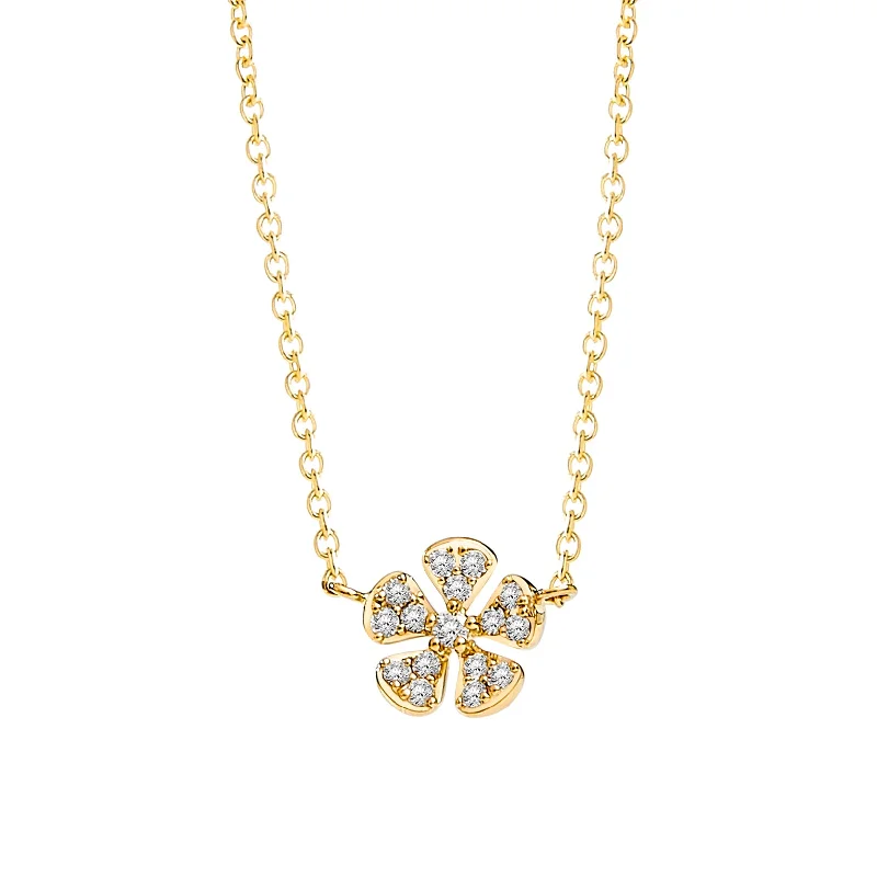 Last Chance To Grab Your Favorite Jewelry At A Discount Flower Diamond Necklace