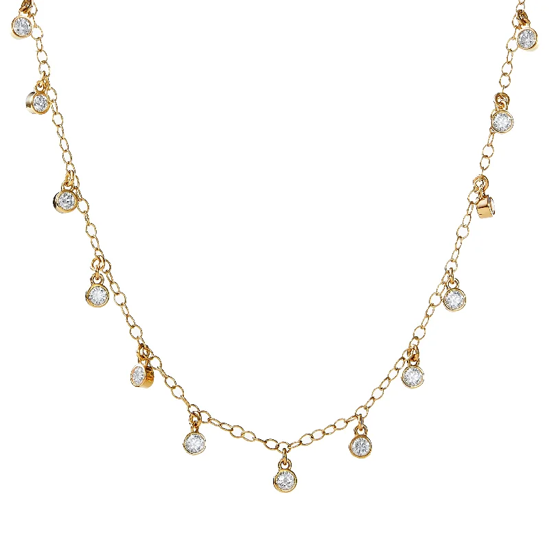 Discounted Jewelry For A Glamorous Look Fringe Diamond Necklace