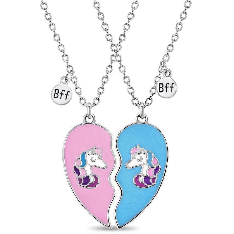 High-End Sparkle, Low-End Prices – Jewelry Sale Live Best Friends Heart Unicorn Kids / Children's / Girls Pendant/Necklace Share - Sterling Silver