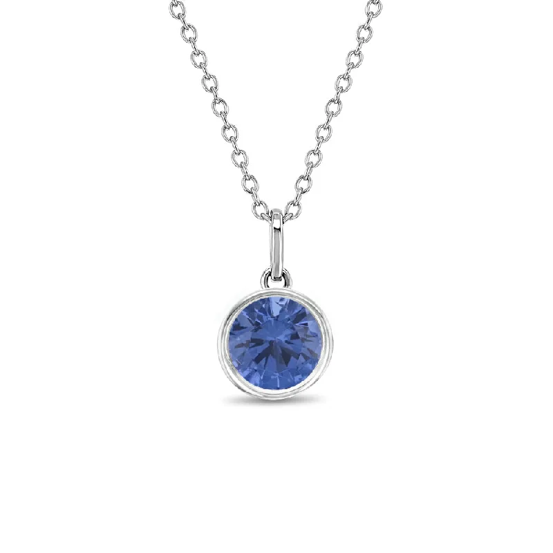 Shop Stylish Jewelry Now And Save Big Birthstone Cubic Zirconia Pendant 9mm Kids / Children's / Girls Pendant/Necklace - Sterling Silver
