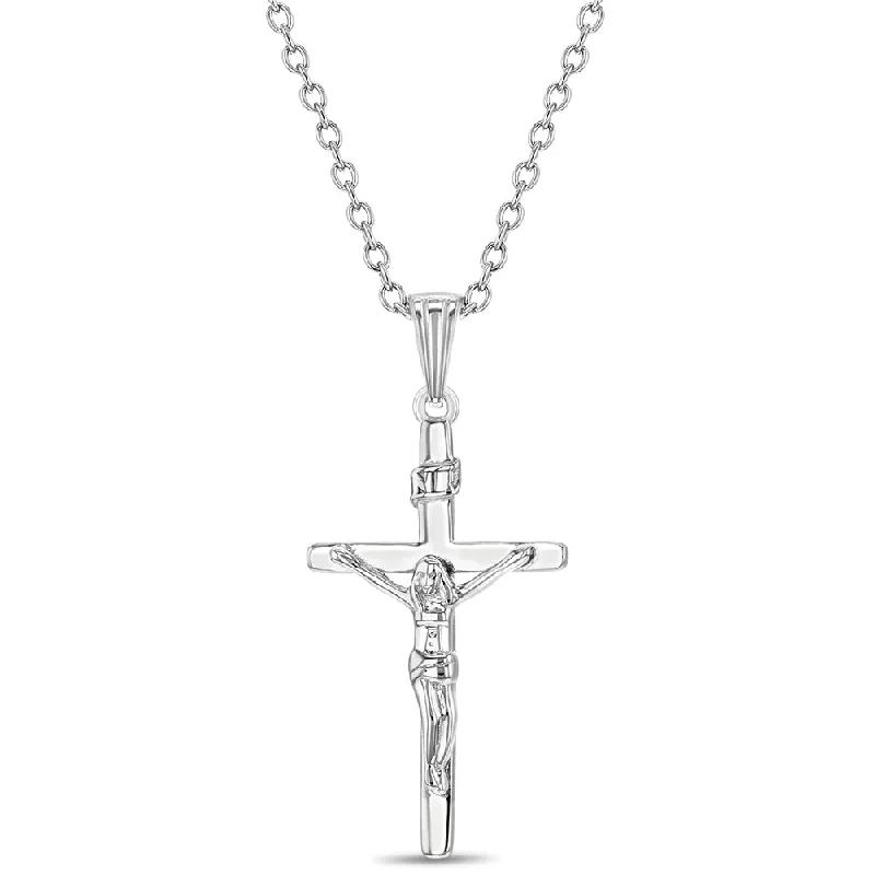 Bold And Beautiful Jewelry Now At Irresistible Prices Classic Crucifix Cross Kids / Boy's / Boys Pendant/Necklace - Sterling Silver