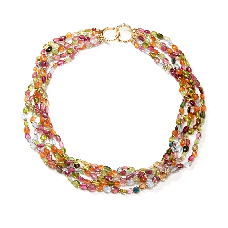 Huge Savings On Timeless Jewelry Collections Five Strand Multicolor Bead Necklace