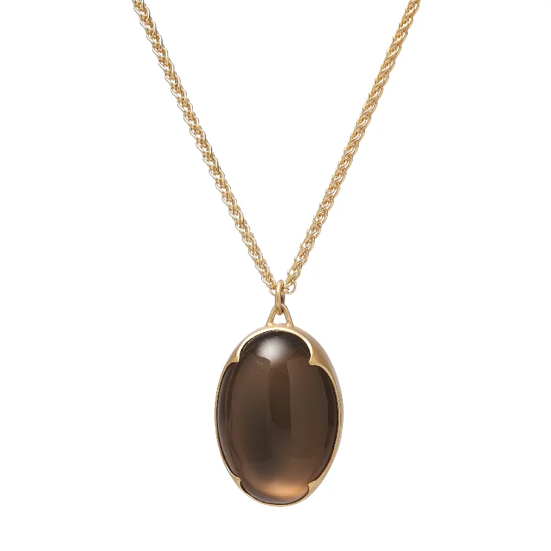 Grab Stylish Jewelry Before The Sale Ends Gabriella Kiss 18k Oval Taupe/Peach Moonstone Pendant Necklace- 16" Grab Stylish Jewelry Before The Sale Ends Gabriella Kiss 18k Oval Taupe/Peach Moonstone Pendant Necklace- 16"