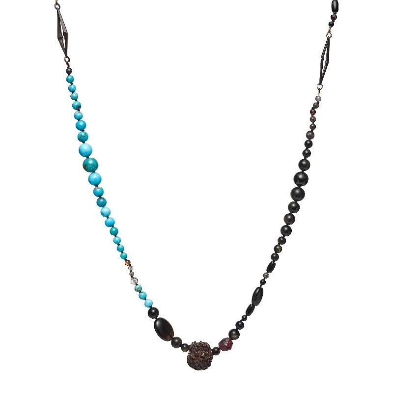 Trending Jewelry Styles Now At Limited-Time Discounts Gabriella Kiss Bronze Persian Turquoise & Black Obsidian Story Necklace Trending Jewelry Styles Now At Limited-Time Discounts Gabriella Kiss Bronze Persian Turquoise & Black Obsidian Story Necklace