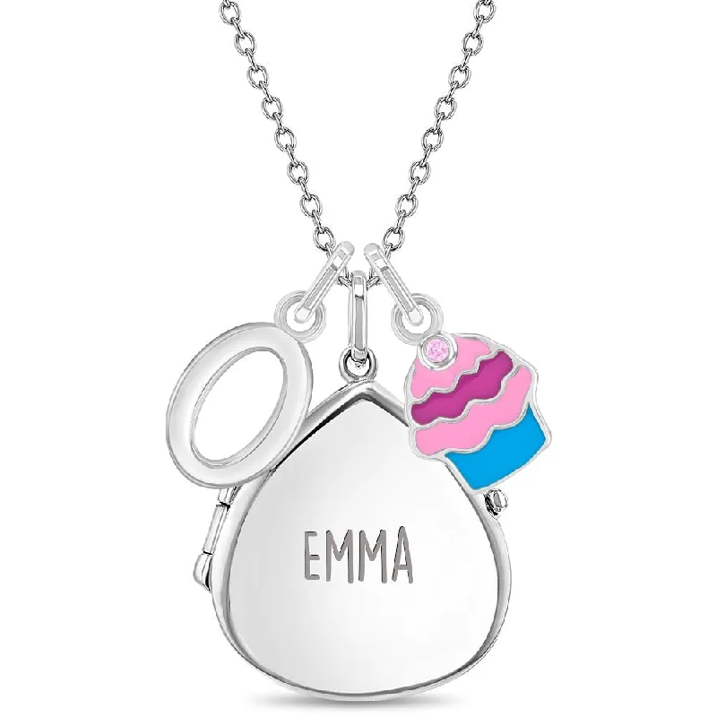 Buy More, Save More – Special Jewelry Discounts Its Your Birthday Kids / Children's / Girls Pear Pendant/Necklace With Charms - Sterling Silver