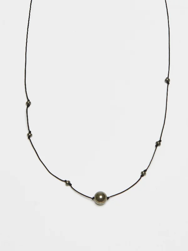 Timeless Elegance At Unbelievable Discounts Knotted Pyrite Necklace