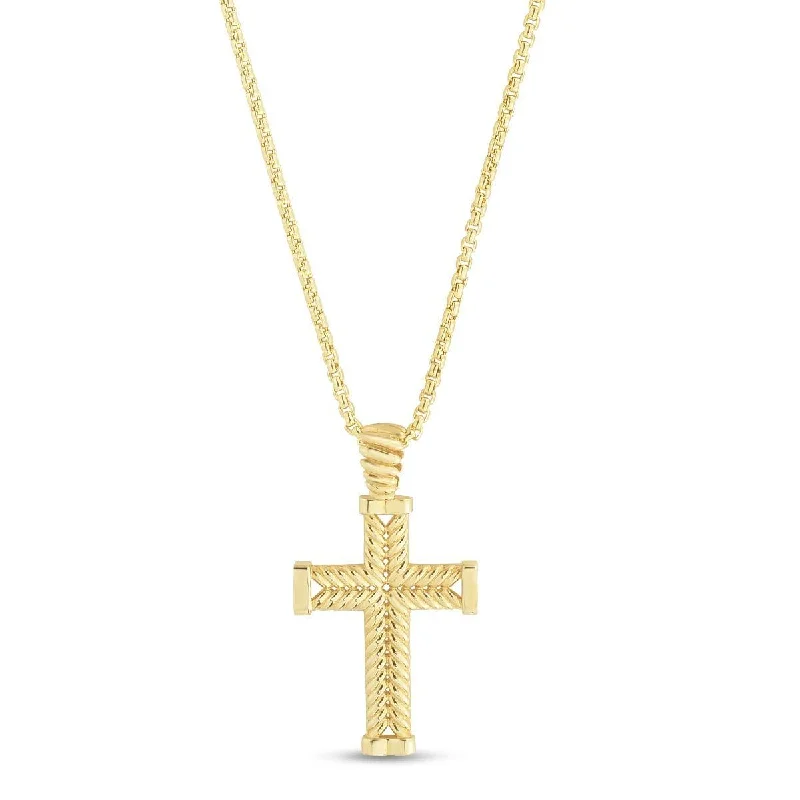 Timeless Elegance Now At Special Discounts MODERN YELLOW GOLD TEXTURED CROSS PENDANT NECKLACE Timeless Elegance Now At Special Discounts MODERN YELLOW GOLD TEXTURED CROSS PENDANT NECKLACE