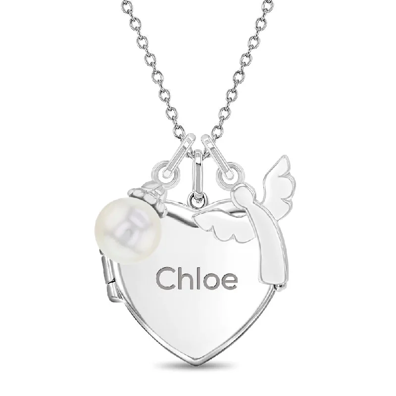 Unique Jewelry For Less – Shop The Sale Now Religious Communion Kids / Children's / Girls Heart Pendant/Necklace With Charms - Sterling Silver