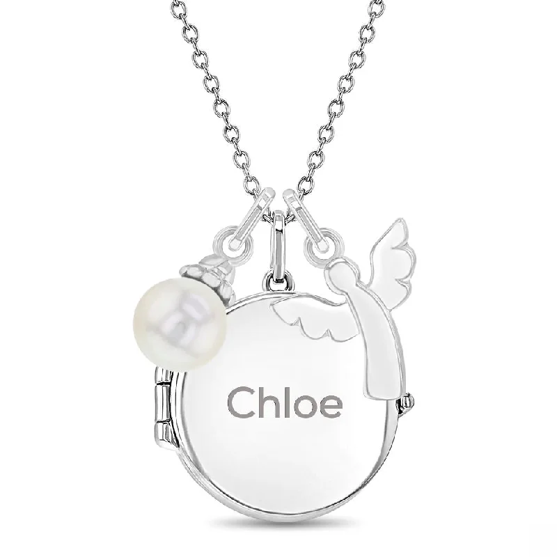 Best-Selling Jewelry Now Available At Special Deals Religious Communion Kids / Children's / Girls Round Pendant/Necklace With Charms - Sterling Silver