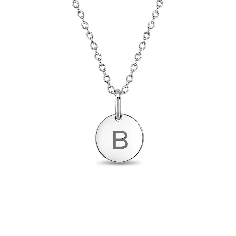 Flash Sale On Elegant Jewelry – Don't Miss Out Small Monogram Circle Toddler/Kids/Girls Necklace - Sterling Silver