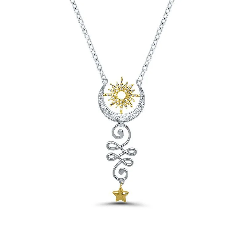 Best Jewelry Sale Prices – Limited-Time Offer SUN, MOON, AND STARS DIAMOND PENDANT