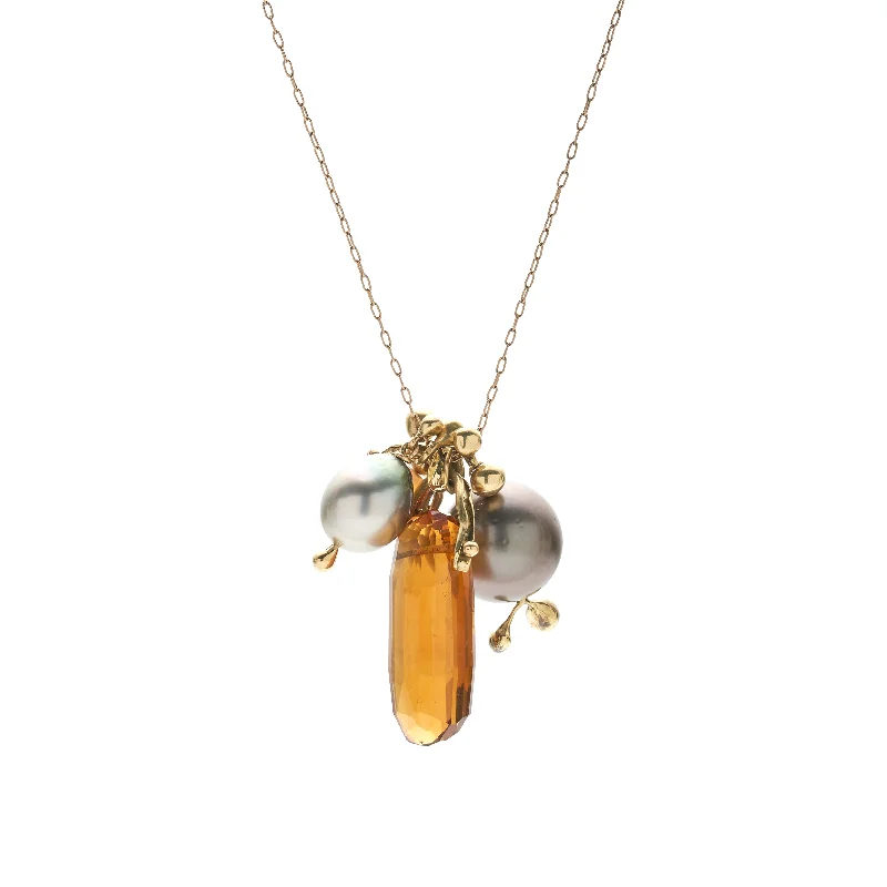 Make Your Outfit Shine With Discounted Jewelry TenThousandThings 18k One of a Kind Tahitian Pearl, Citrine and Opal Charm Necklace Make Your Outfit Shine With Discounted Jewelry TenThousandThings 18k One of a Kind Tahitian Pearl, Citrine and Opal Charm Necklace