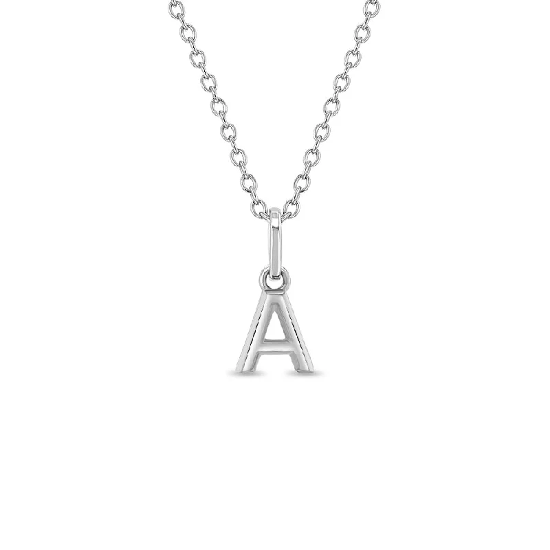 Premium Jewelry, Premium Discounts – Act Fast Tiny Initial Letter Kids / Teen Pendant/Necklace - Sterling Silver