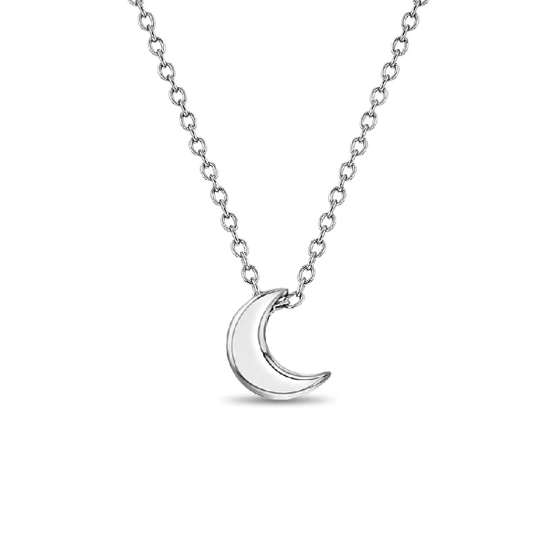 Breathtaking Jewelry At Limited-Time Savings Tiny Moon Toddler / Kids / Girls Pendant/Necklace - Sterling Silver