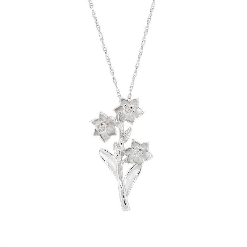 Limited-Time Jewelry Discounts – Shine Without The Splurge WHITE GOLD NECKLACE WITH NARCISSUS PENDANT Limited-Time Jewelry Discounts – Shine Without The Splurge WHITE GOLD NECKLACE WITH NARCISSUS PENDANT