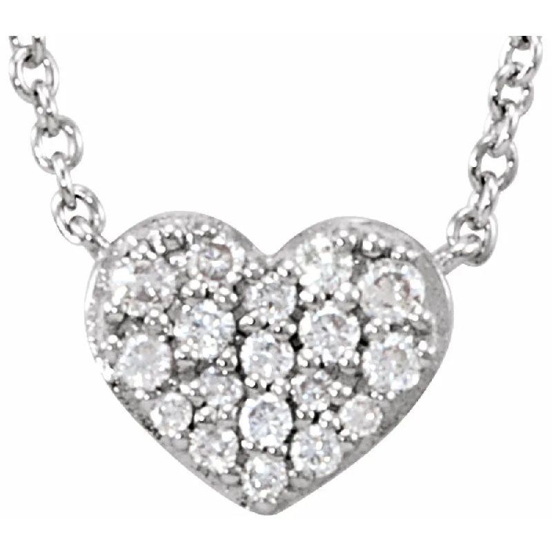 Don't Miss Our Biggest Jewelry Sale Of The Season 14k White or Rose Gold & 1/10 CTW Diamond Tiny Heart Necklace, 18 Inch Don't Miss Our Biggest Jewelry Sale Of The Season 14k White or Rose Gold & 1/10 CTW Diamond Tiny Heart Necklace, 18 Inch