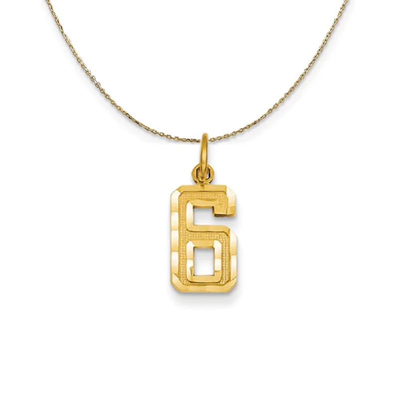 Personalized Jewelry Sale – Meaningful Gifts At Great Prices 14k Yellow Gold, Varsity, Sm D/C Necklace Number 6