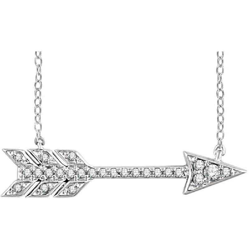 Gorgeous Jewelry, Limited-Time Savings 14k Yellow, White or Rose Gold 1/10 Ctw Diamond Arrow Necklace, 18 In Gorgeous Jewelry, Limited-Time Savings 14k Yellow, White or Rose Gold 1/10 Ctw Diamond Arrow Necklace, 18 In