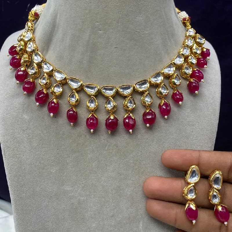 Discounted Jewelry For A Glamorous Look Amoliya Jewels Gold Plated Polki Kundan Stone And Beads Necklace Set Discounted Jewelry For A Glamorous Look Amoliya Jewels Gold Plated Polki Kundan Stone And Beads Necklace Set
