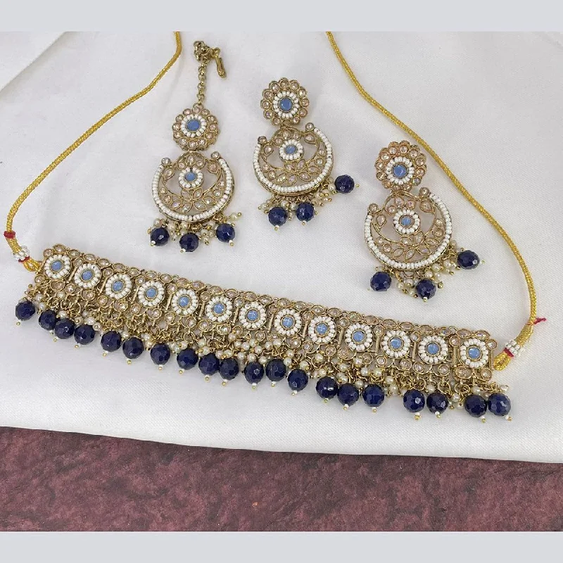 Elegant Designs, Unbeatable Discounts – Shop Jewelry Now Anjali Jewellery Gold Plated Crystal Stone And Beads Choker Necklace Set Elegant Designs, Unbeatable Discounts – Shop Jewelry Now Anjali Jewellery Gold Plated Crystal Stone And Beads Choker Necklace Set