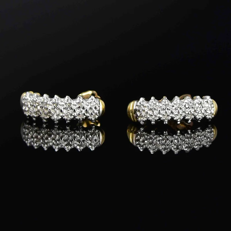 Special Jewelry Deals – Upgrade Your Collection Classic 10K Gold Diamond Half Hoop Huggie Stud Earrings Special Jewelry Deals – Upgrade Your Collection Classic 10K Gold Diamond Half Hoop Huggie Stud Earrings
