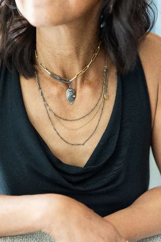 Affordable Luxury Jewelry For Every Occasion Modern Gold Link Chain with Double Paper Clip Clasp and Desire Talisman Affordable Luxury Jewelry For Every Occasion Modern Gold Link Chain with Double Paper Clip Clasp and Desire Talisman