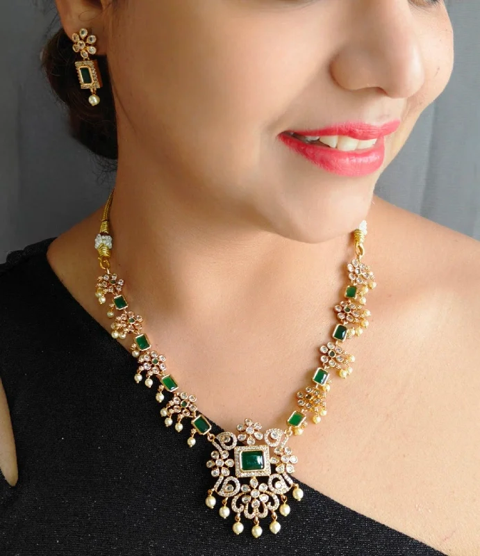 Shop Dazzling Jewelry With Special Promotional Discounts Premium Party Wear Sayara Collection CZ Necklace Set Shop Dazzling Jewelry With Special Promotional Discounts Premium Party Wear Sayara Collection CZ Necklace Set