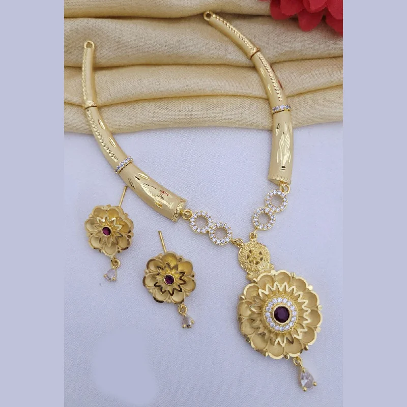 Grab Your Favorite Jewelry At The Lowest Prices FS Collection Gold Plated Austrian Stone Necklace Set Grab Your Favorite Jewelry At The Lowest Prices FS Collection Gold Plated Austrian Stone Necklace Set