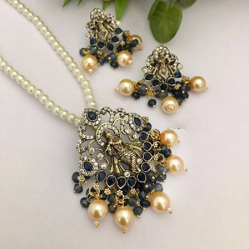 Sparkle More For Less – Jewelry Sale Happening Now FS Collection Gold Plated Pota Stone And Austrian Stone Temple Long Necklace Set Sparkle More For Less – Jewelry Sale Happening Now FS Collection Gold Plated Pota Stone And Austrian Stone Temple Long Necklace Set
