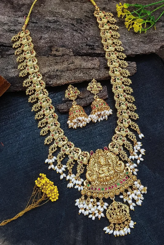 Best Jewelry Deals – Premium Quality At Exclusive Discounts Gold Plated Classic Bridal Long Necklace Set Haram Best Jewelry Deals – Premium Quality At Exclusive Discounts Gold Plated Classic Bridal Long Necklace Set Haram