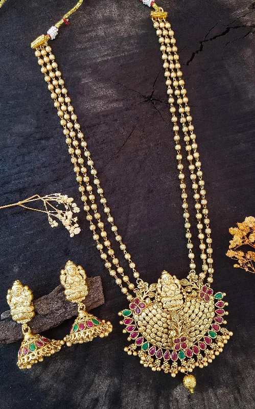 Luxury Meets Affordability – Jewelry Sale Now Live Gold Plated Pendant set with pearl mala 1 Luxury Meets Affordability – Jewelry Sale Now Live Gold Plated Pendant set with pearl mala 1