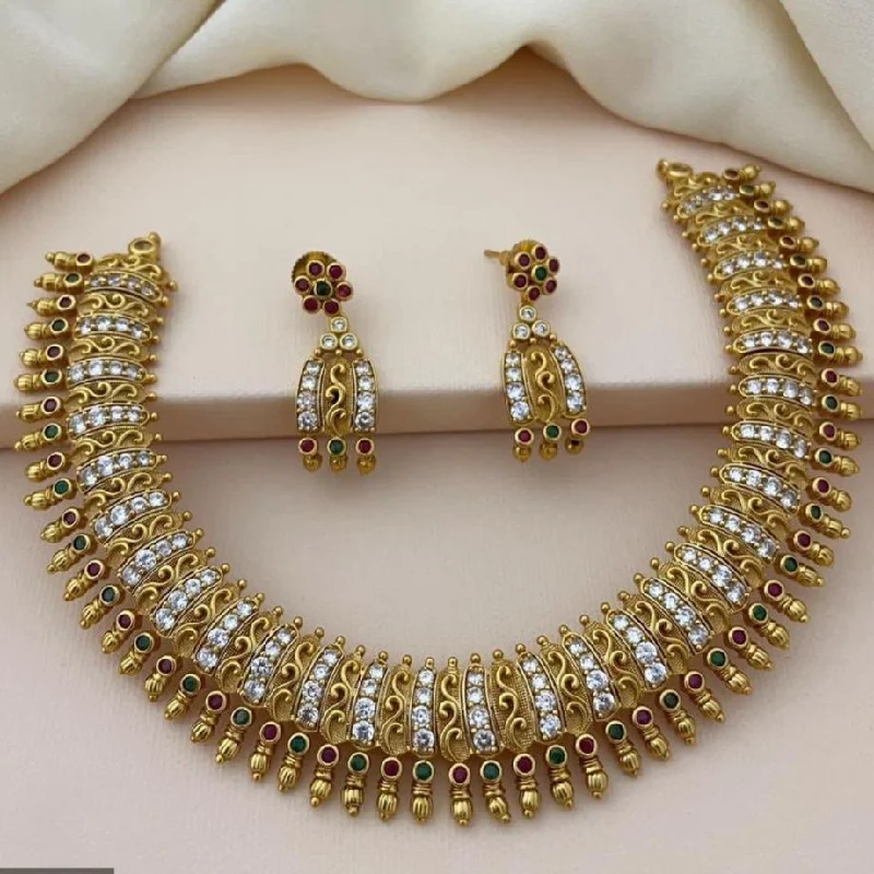 Flash Sale On Exquisite Jewelry – Don't Miss Out Multicolor Cz/AD stone Simple Layer Necklace Set Flash Sale On Exquisite Jewelry – Don't Miss Out Multicolor Cz/AD stone Simple Layer Necklace Set