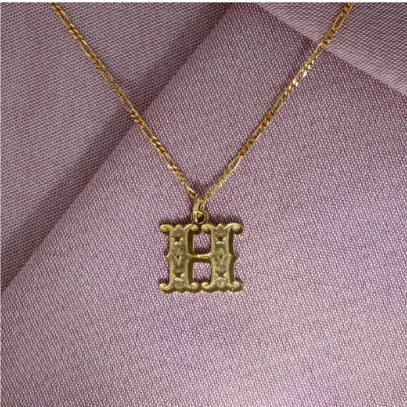 Exclusive Jewelry Offers – Sparkle For Less Circus Letter H Gold Plated Necklace
