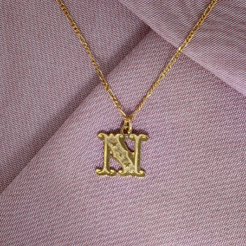 Affordable Luxury Jewelry For Every Occasion Circus Letter N Gold Plated Necklace