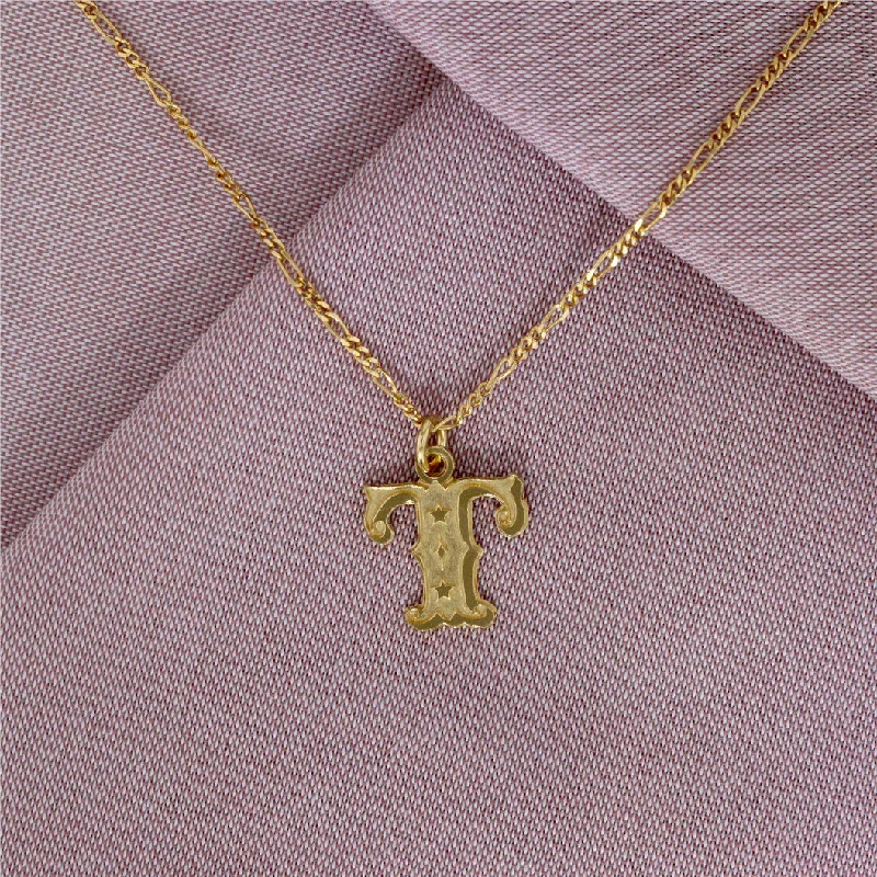 Personalized Jewelry Sale – Unique Pieces At Great Prices Circus Letter T Gold Plated Necklace