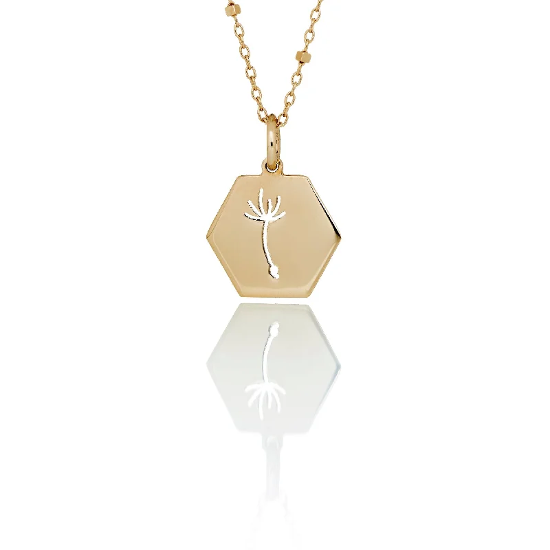 Luxury Meets Affordability – Jewelry Sale Now Live Dandelion Hexagonal 14K Gold Necklace Luxury Meets Affordability – Jewelry Sale Now Live Dandelion Hexagonal 14K Gold Necklace