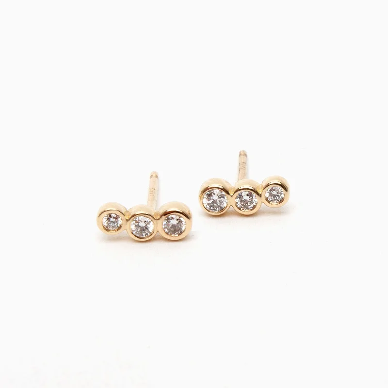 Shop Dazzling Jewelry At The Best Prices Three Stone Climber Stud Earrings