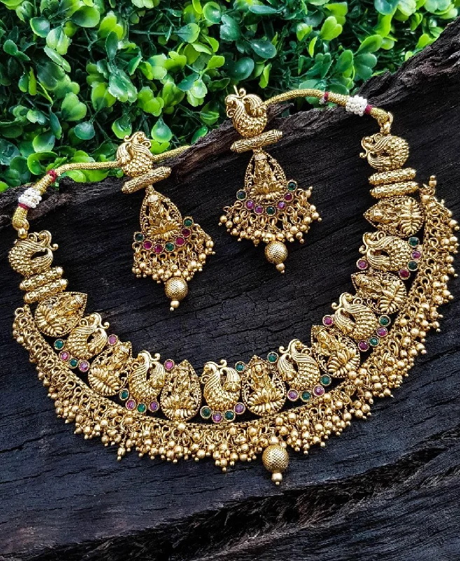 Breathtaking Jewelry, Breathtaking Prices Premium Antique Gold Finish Laxmi Motif