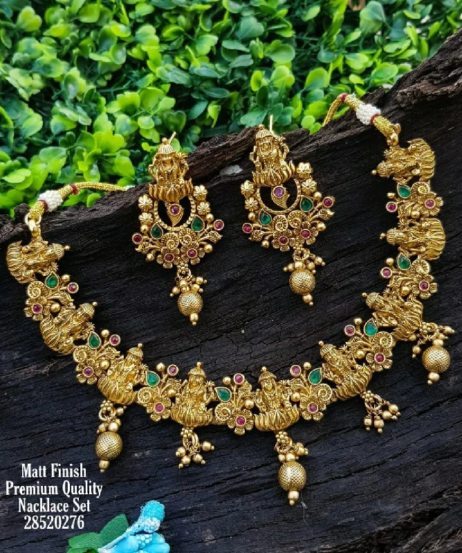 Fine Jewelry, Limited-Time Offers Available Premium Light weight Laxmi Motif Necklace set Fine Jewelry, Limited-Time Offers Available Premium Light weight Laxmi Motif Necklace set
