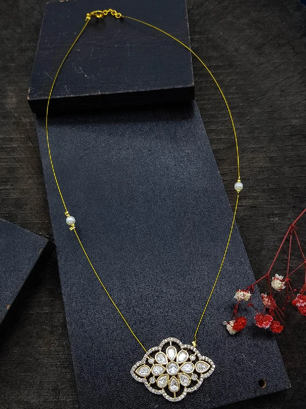 Trending Jewelry Styles Now At Limited-Time Discounts Premium Invisible chain with kundan Jadau intricate work Necklace Trending Jewelry Styles Now At Limited-Time Discounts Premium Invisible chain with kundan Jadau intricate work Necklace