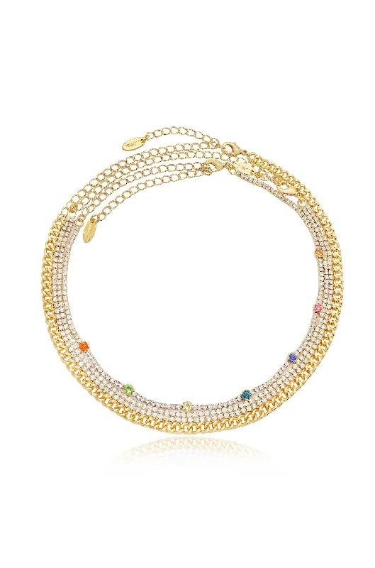 Shop Fine Jewelry With Exclusive Savings Rainbow & Crystal Necklace Set