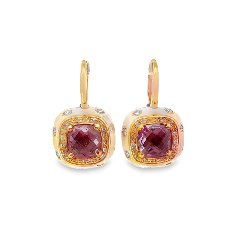 Jewelry Sale Bonanza – Grab Your Sparkle Now Rose Gold Amethyst White Ceramic Earrings