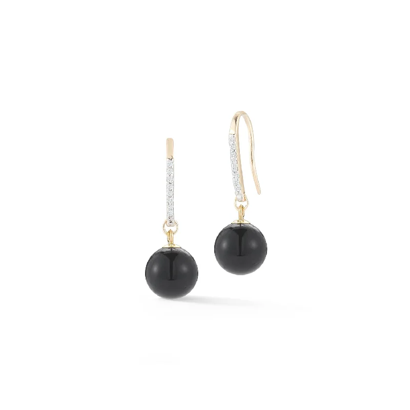 Timeless Beauty, Unbeatable Deals – Jewelry Sale On 14kt Gold Single Onyx Drop Earrings