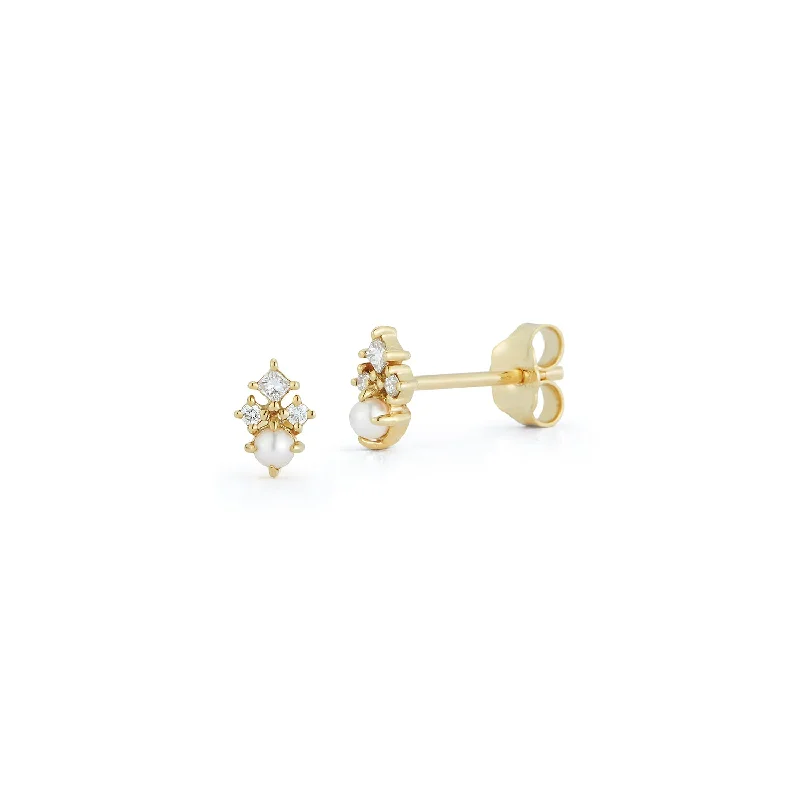 Elevate Your Outfit With Discounted Statement Jewelry 14kt The Little Things Tri Diamond and Pearl studs Elevate Your Outfit With Discounted Statement Jewelry 14kt The Little Things Tri Diamond and Pearl studs