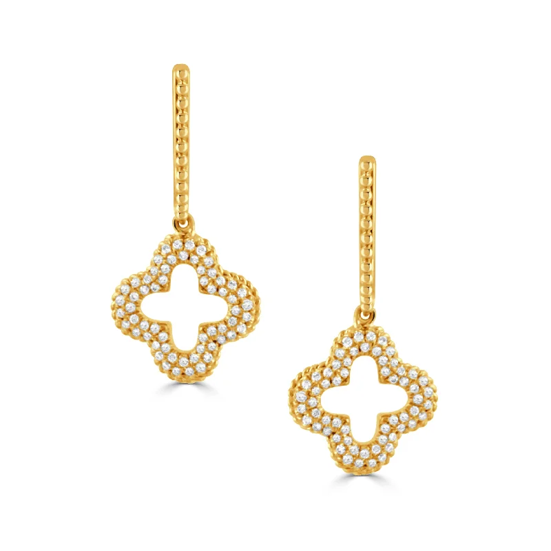 The Perfect Accessory For Less – Jewelry Sale Live Doves Diamond Clover Earrings