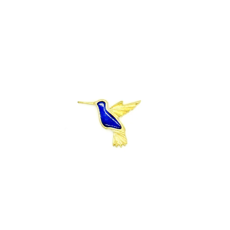 Shop Stylish Jewelry Now And Save Big 18k yellow gold Hummingbird stud inlayed with lapis, sold as... Shop Stylish Jewelry Now And Save Big 18k yellow gold Hummingbird stud inlayed with lapis, sold as...