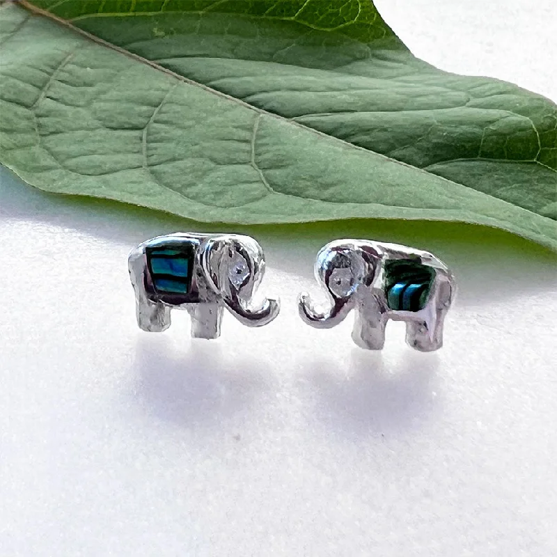 Trending Jewelry Styles Now At Limited-Time Discounts Abalone Elephant Studs - Sterling Silver, Indonesia